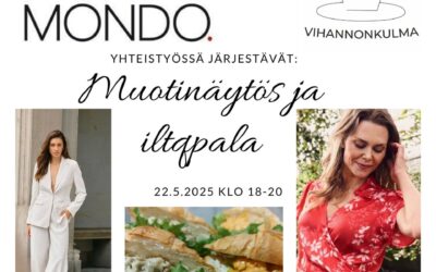 Muotinäytös ja iltapala Cafe Vihannonkulmassa 22.5.