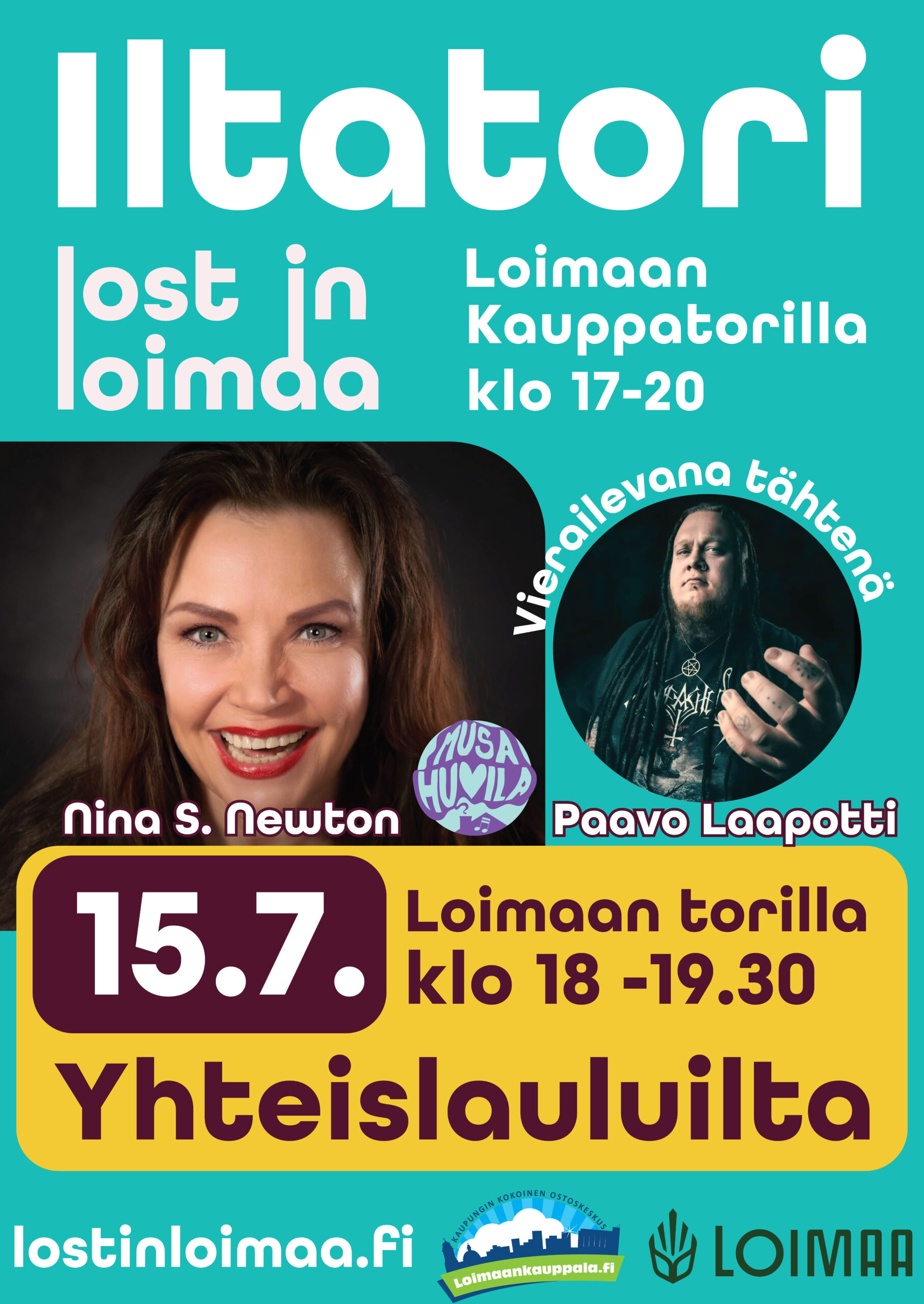 Kesän kolmas iltatori Loimaan Kauppatorilla ja toritanssit
